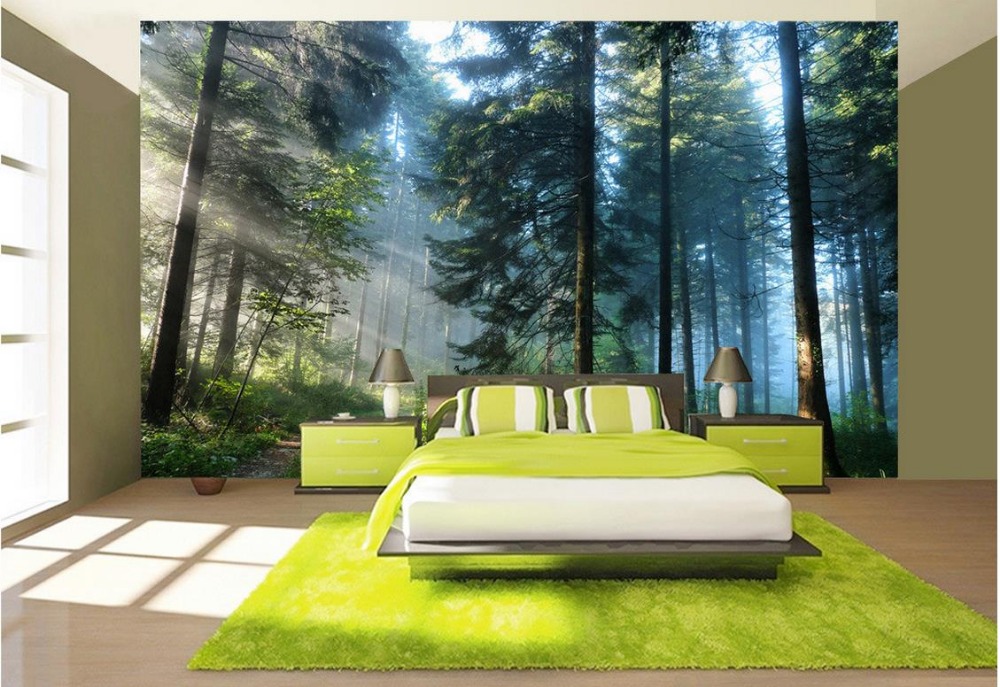 Forest 3d Wallpaper For Walls - 3d Wallpapers For Bedroom - HD Wallpaper 