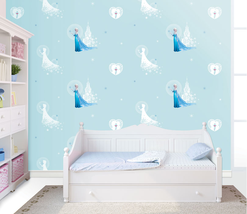 Terapi Warna Biru Dengan Wallpaper Dinding - کاغذ دیواری اتاق کودک دخترانه - HD Wallpaper 