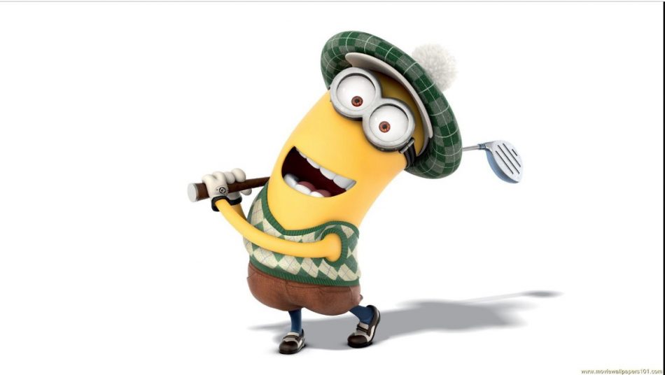 Gambar Dan Wallpapers Minions Lucu - Minions Golf - HD Wallpaper 