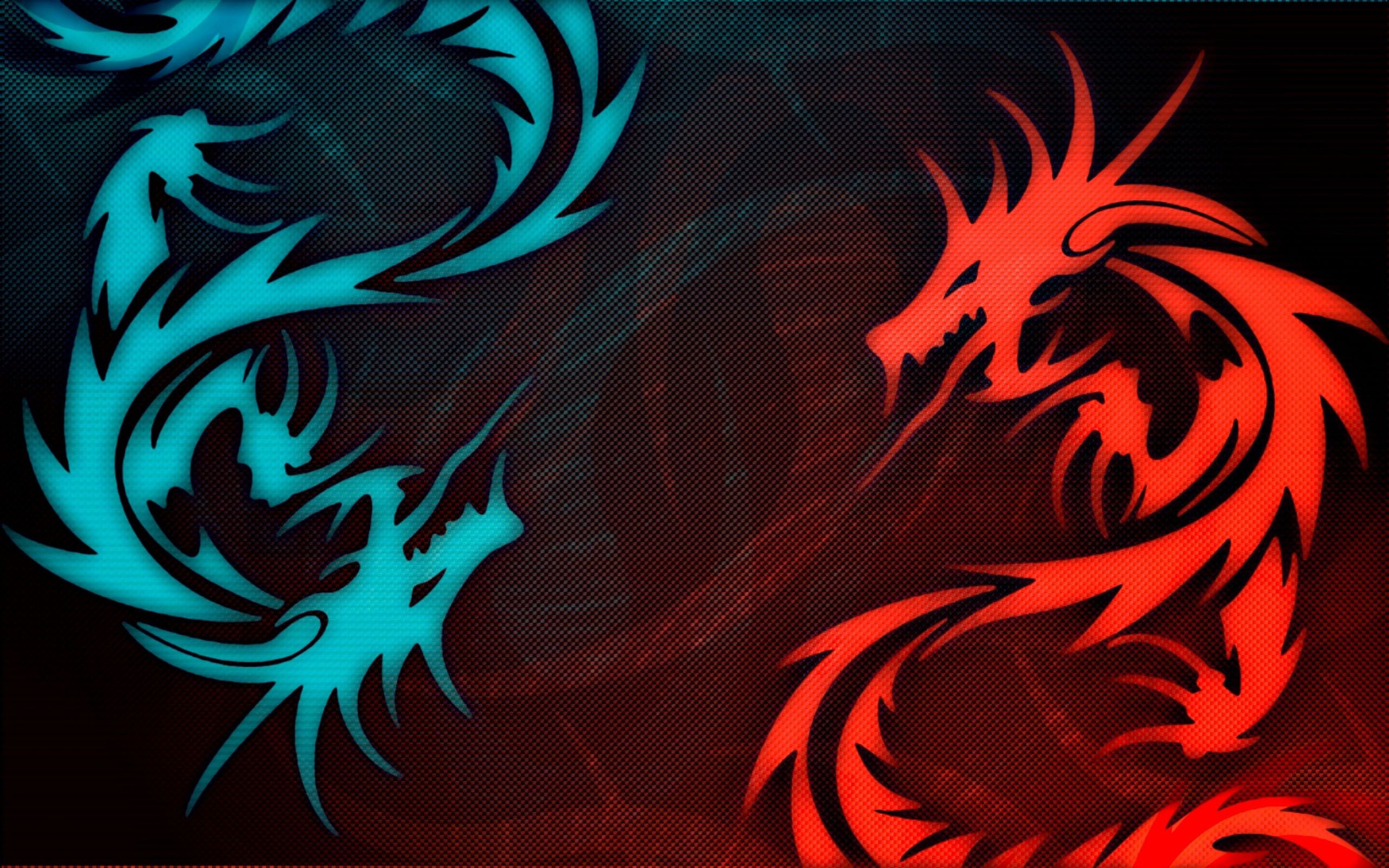 Black Red Dragon Hd Wallpapers - Blue And Red Dragon - HD Wallpaper 