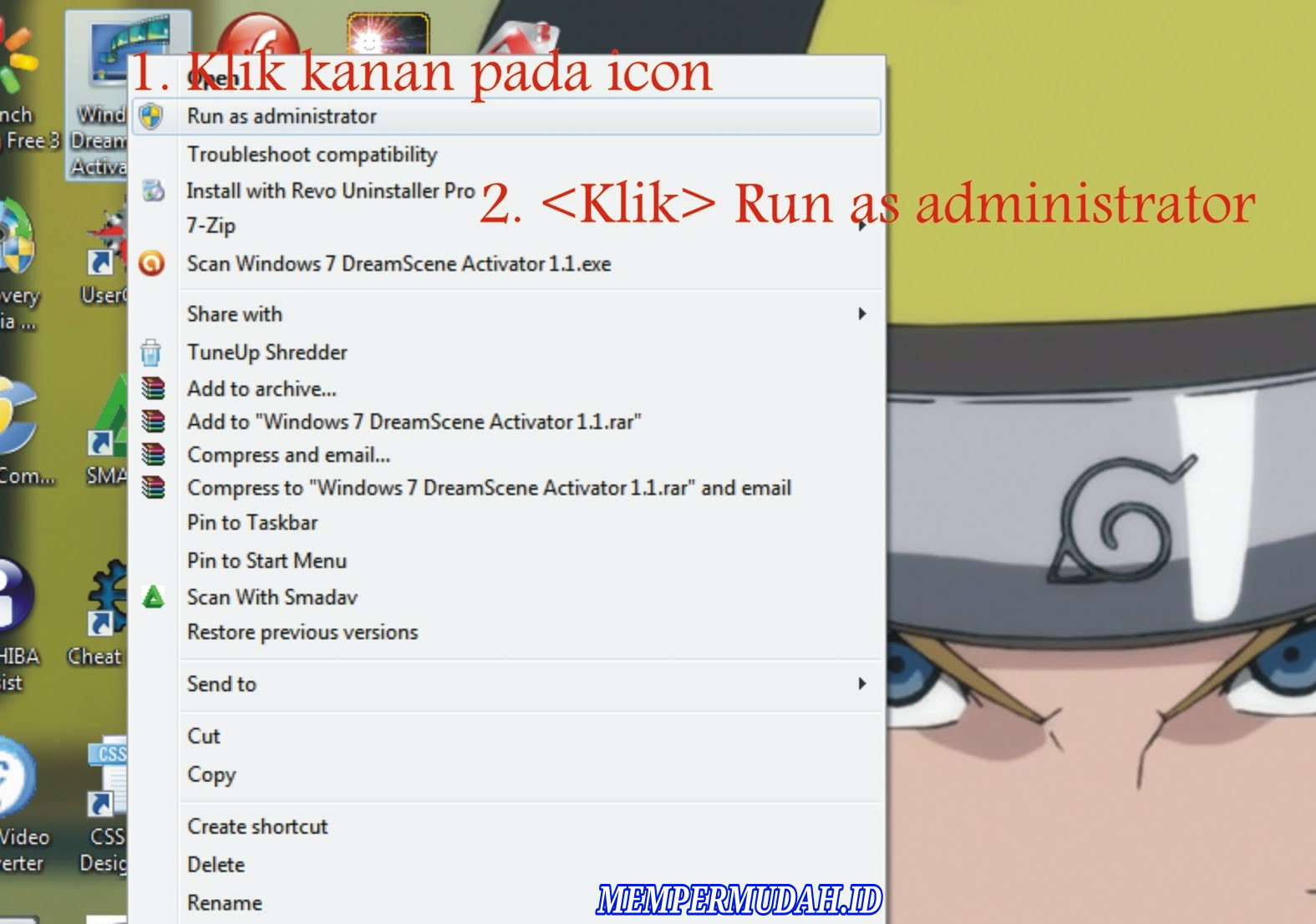 Cara Memasang Wallpaper Bergerak Di Windows 7 Laptoppc - Run As Administrator - HD Wallpaper 
