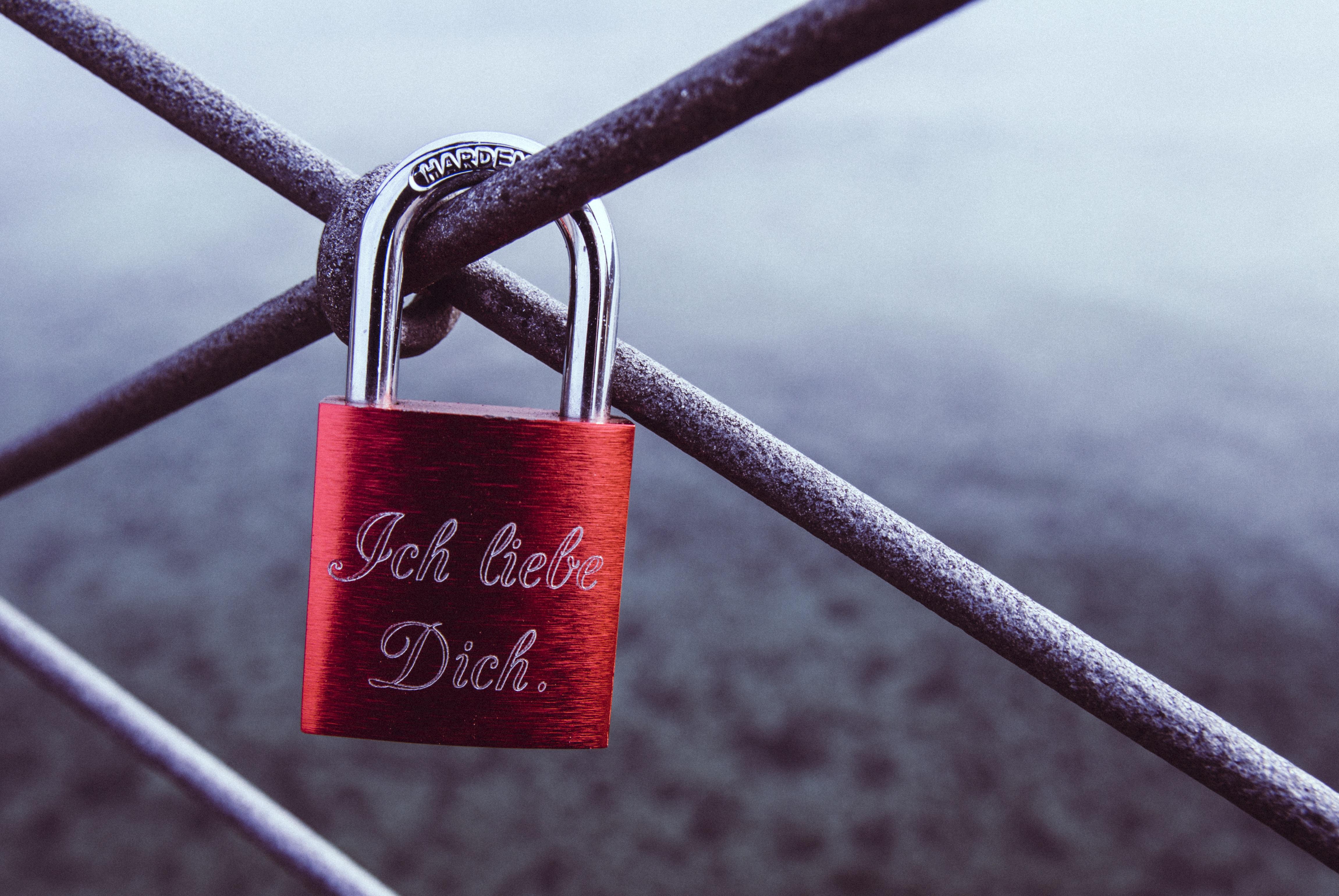 Lock, Love, Closed, Red, Romance - Love Closed - HD Wallpaper 