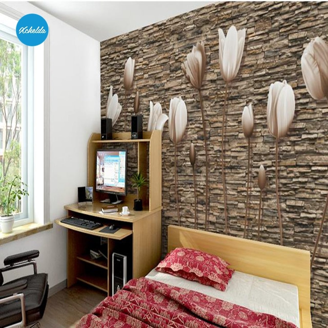 Bedroom Room Wallpaper Design - HD Wallpaper 