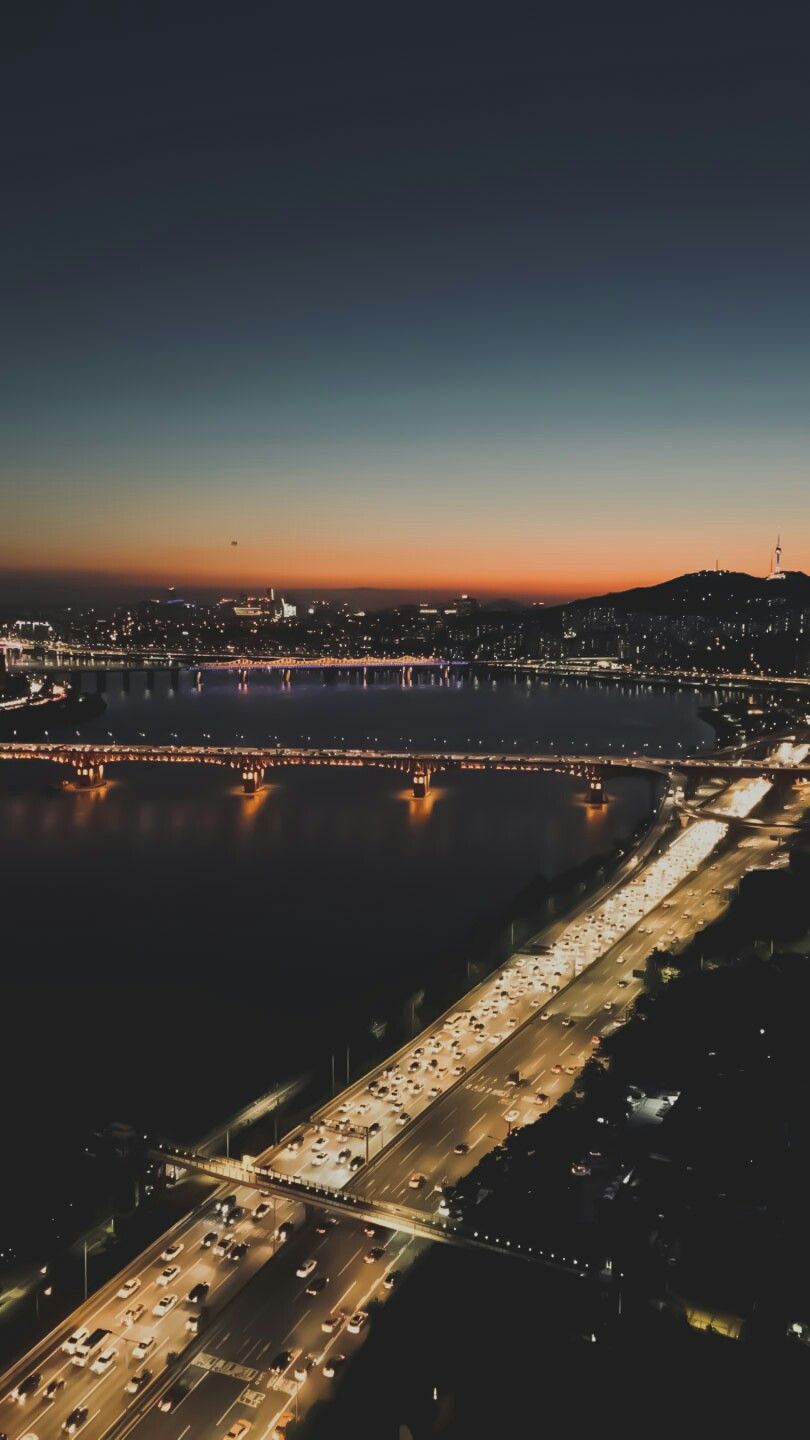 Seoul Night Wallpaper Iphone - HD Wallpaper 