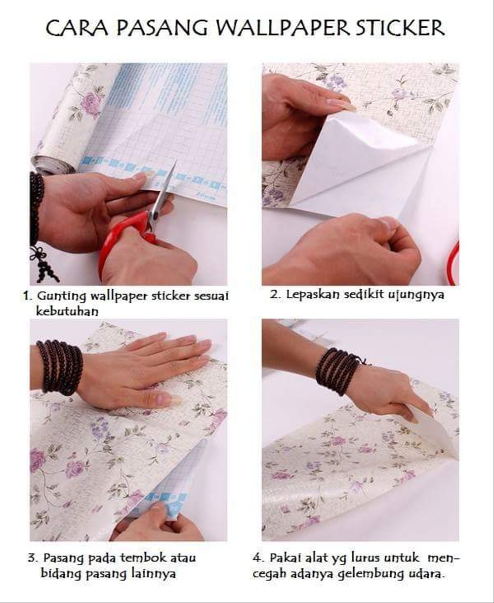 Cara Pasang Wallpaper - Cara Pasang Wallpaper Sticker - HD Wallpaper 
