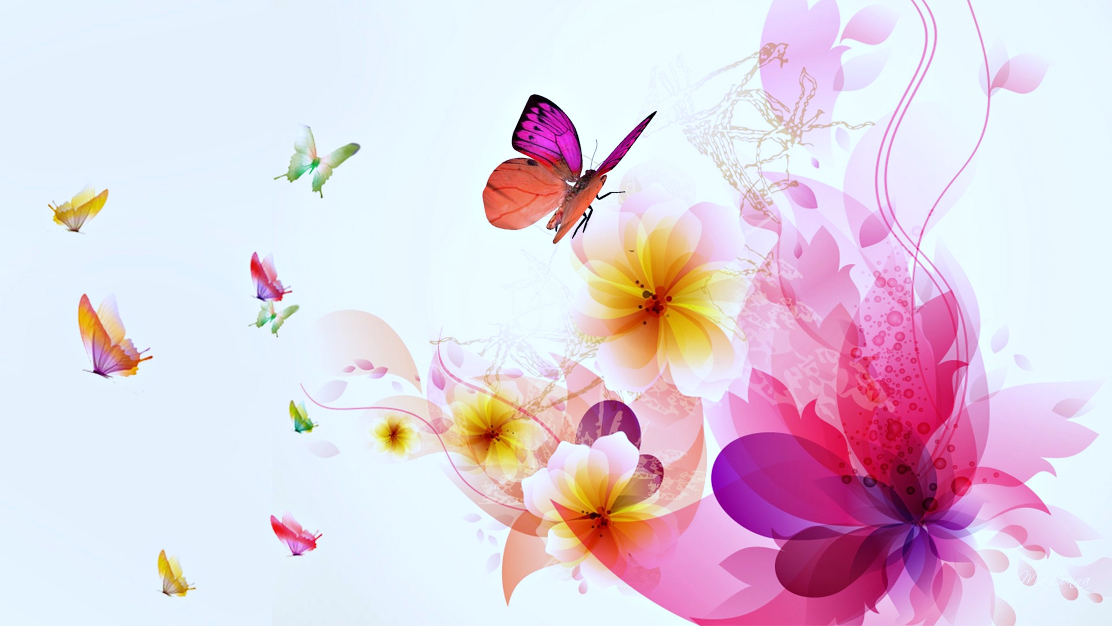 Flower Wallpaper Abstract - HD Wallpaper 