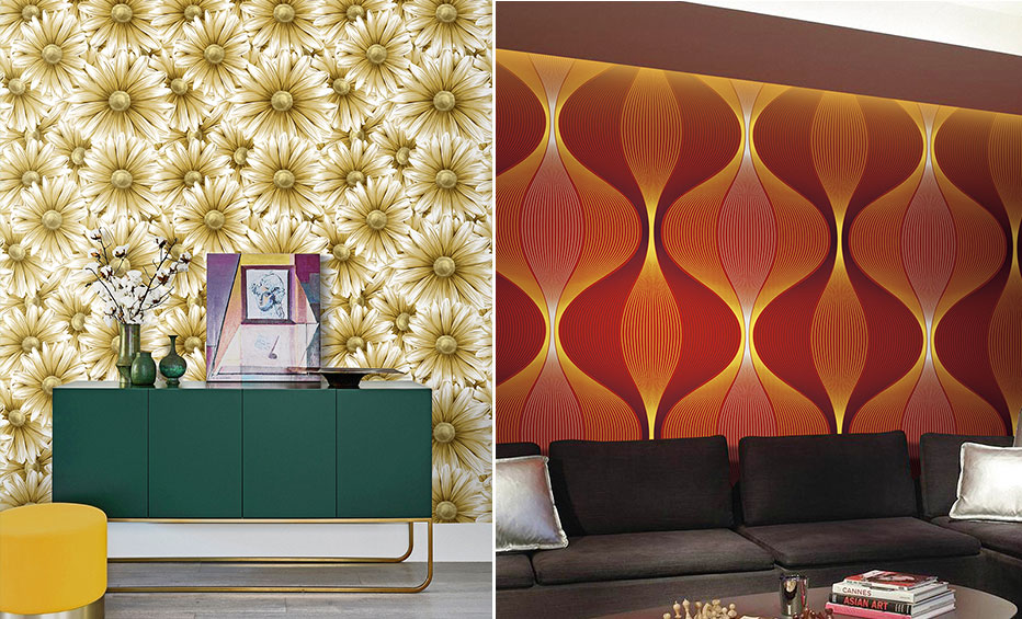 06x10m 3d Wallpaper - Greens And Gold Living Rooms - HD Wallpaper 