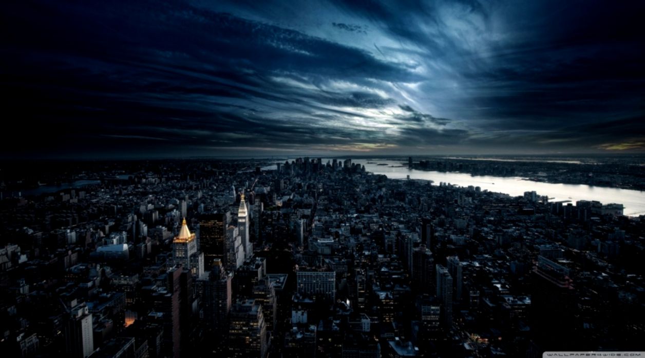 City Aerial View Night ❤ 4k Hd Desktop Wallpaper For - 1256x698 Wallpaper -  