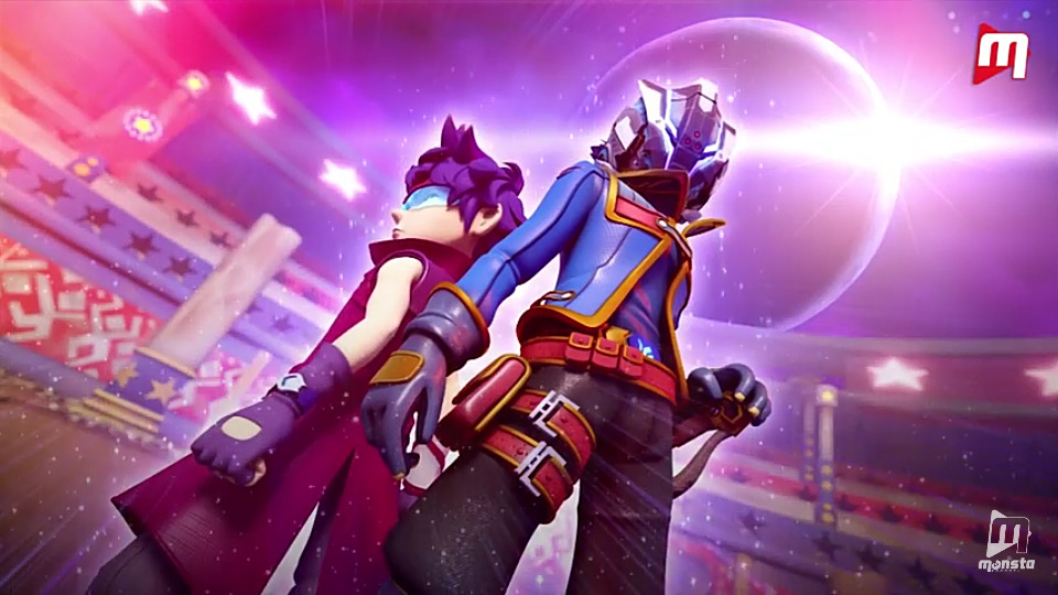 Let’s Make Our Entrance Dramatic - Boboiboy Galaxy Kapten Kaizo And Fang - HD Wallpaper 