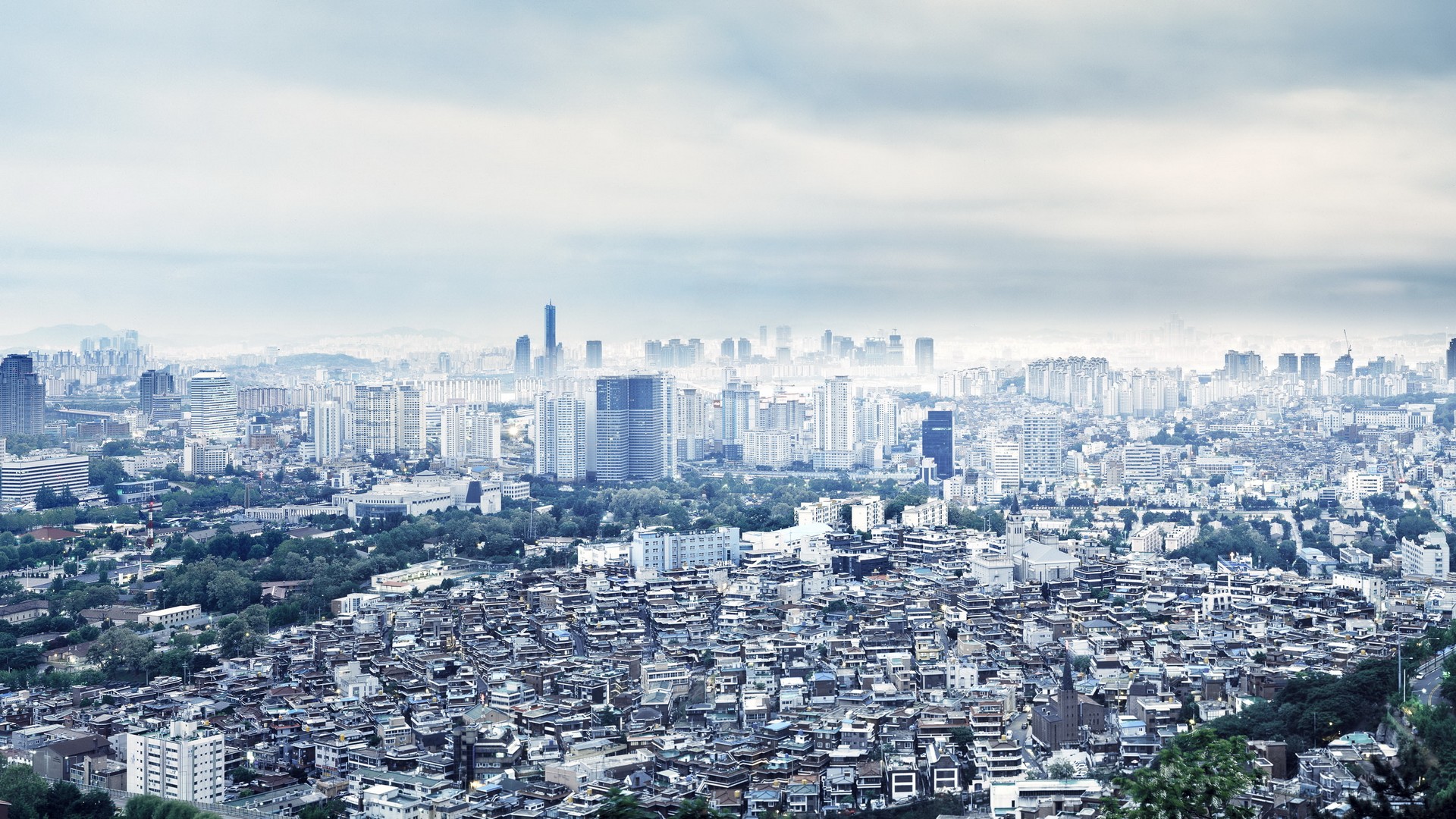 Seoul Skyline - HD Wallpaper 