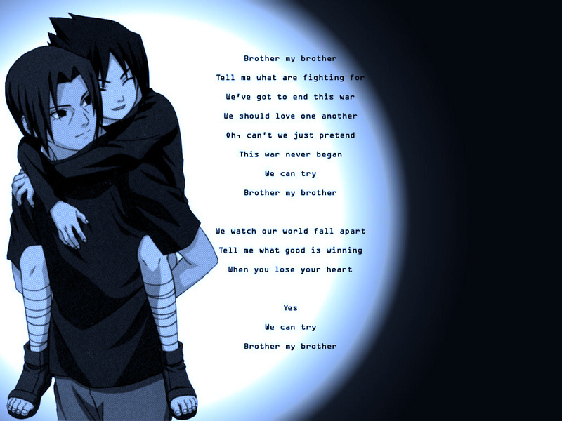 Brother My Brother - Sasuke And Itachi Young - HD Wallpaper 