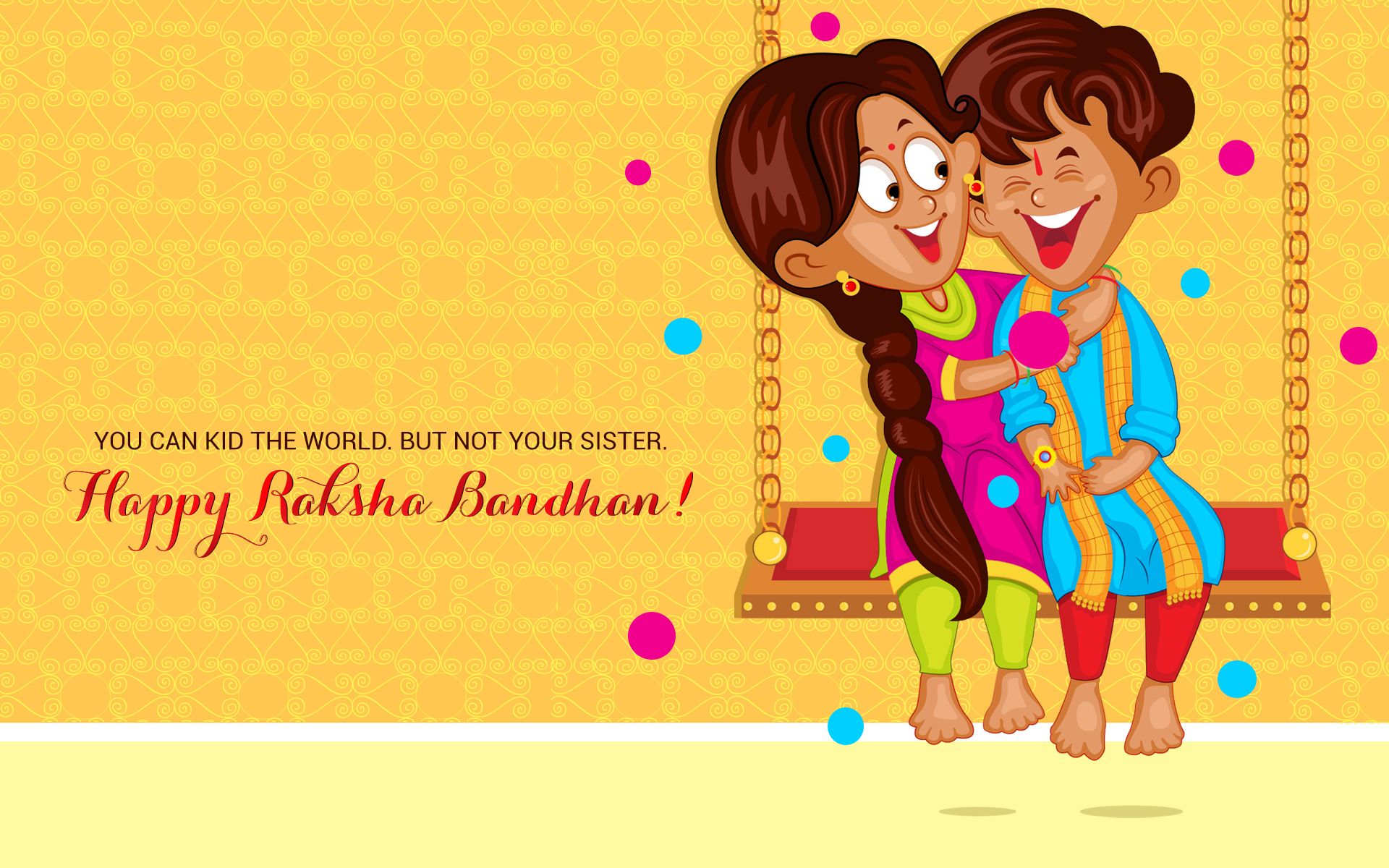 Happy Raksha Bandhan Cartoon - HD Wallpaper 