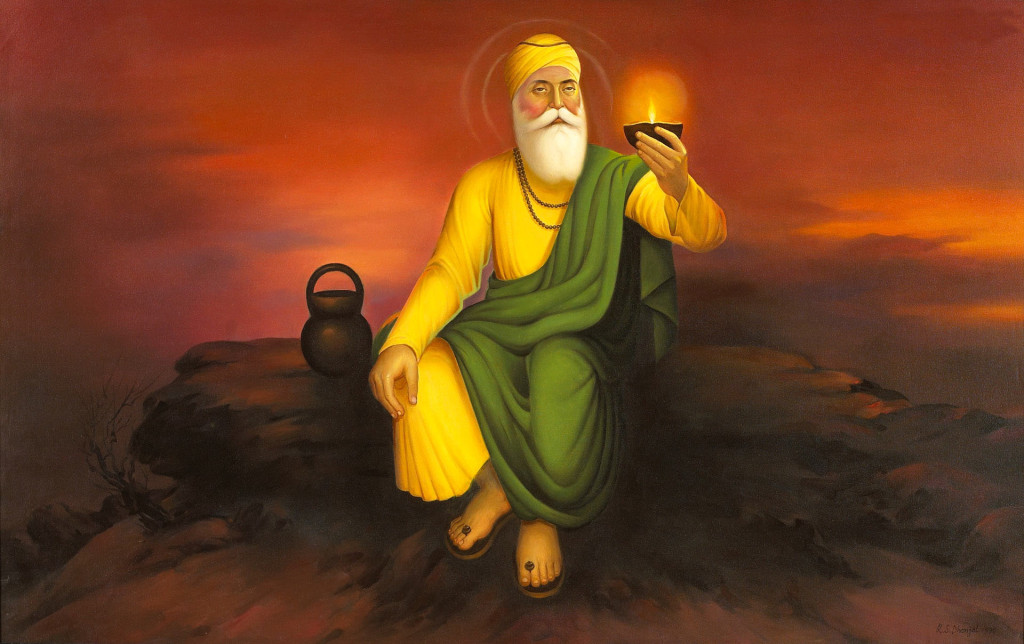 Baba Nanak teaching to Hakim