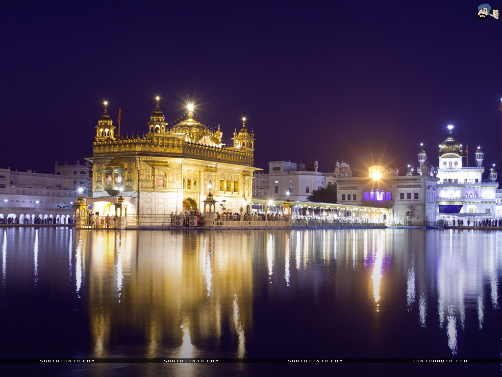 Sikh Khanda Wallpapers Wallpaper - Golden Temple Night Hd - HD Wallpaper 