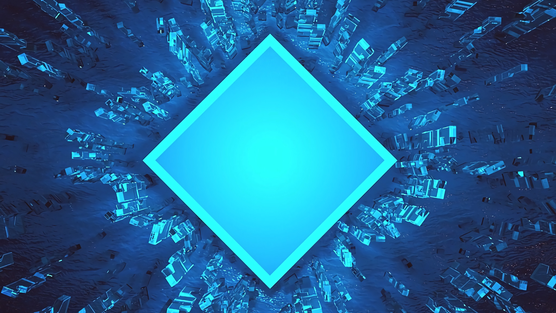 Wallpaper Of Artistic, Blue, Digital Art, Geometry, - Artistic Blue Wallpaper Hd - HD Wallpaper 