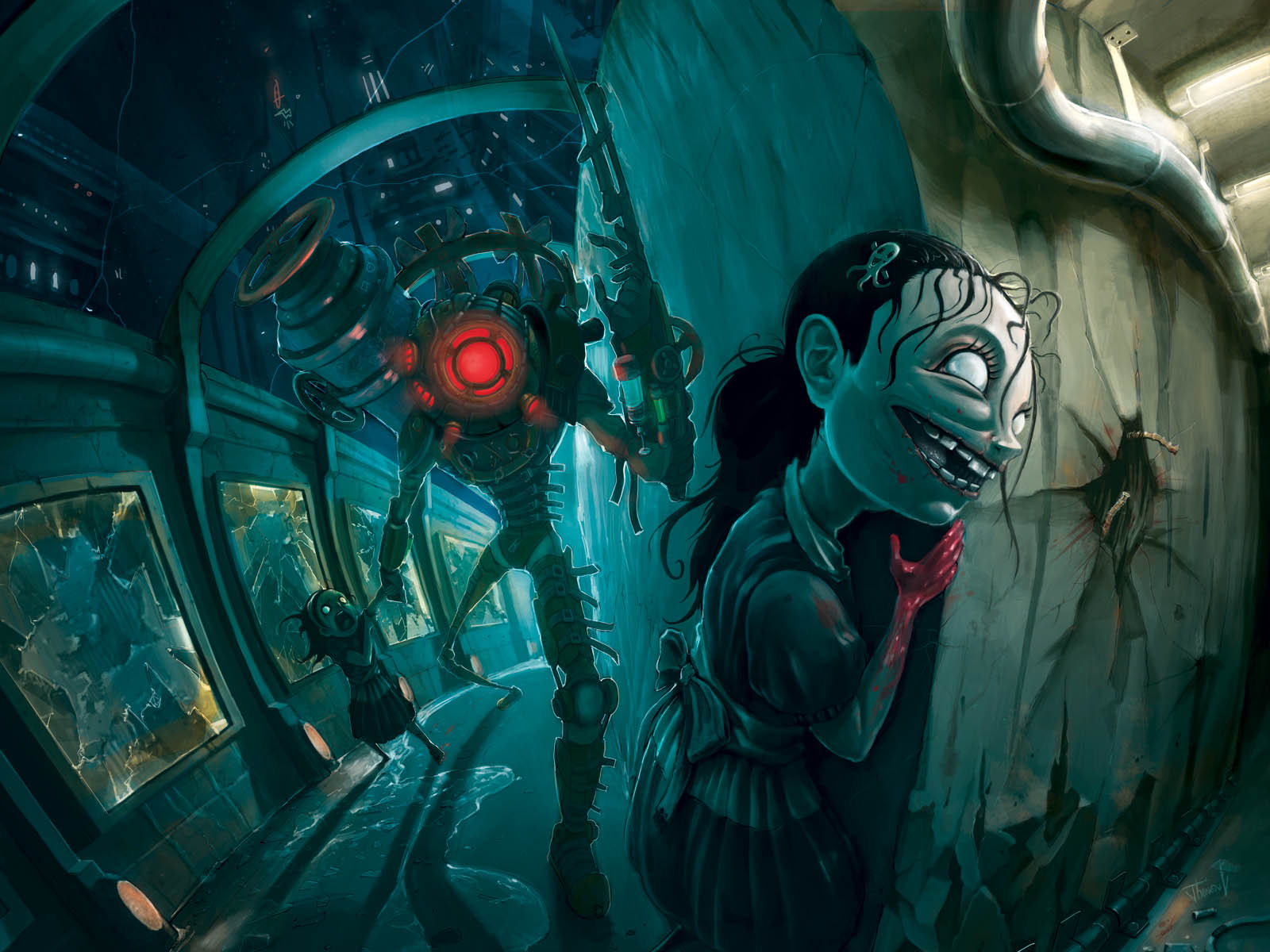 Crazy Little Sister And Big Sister - Bioshock 2 - HD Wallpaper 