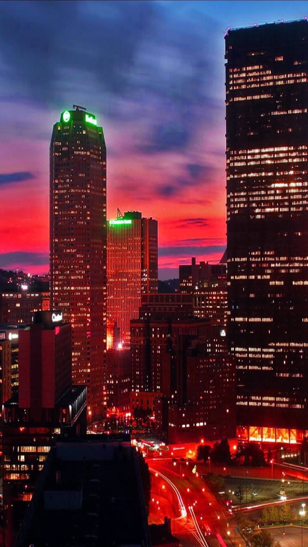 Miami At Night Wallpaper Iphone - HD Wallpaper 