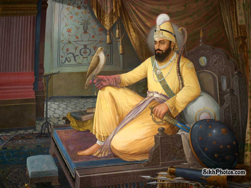 Guru Gobind Singh With Eagle - HD Wallpaper 