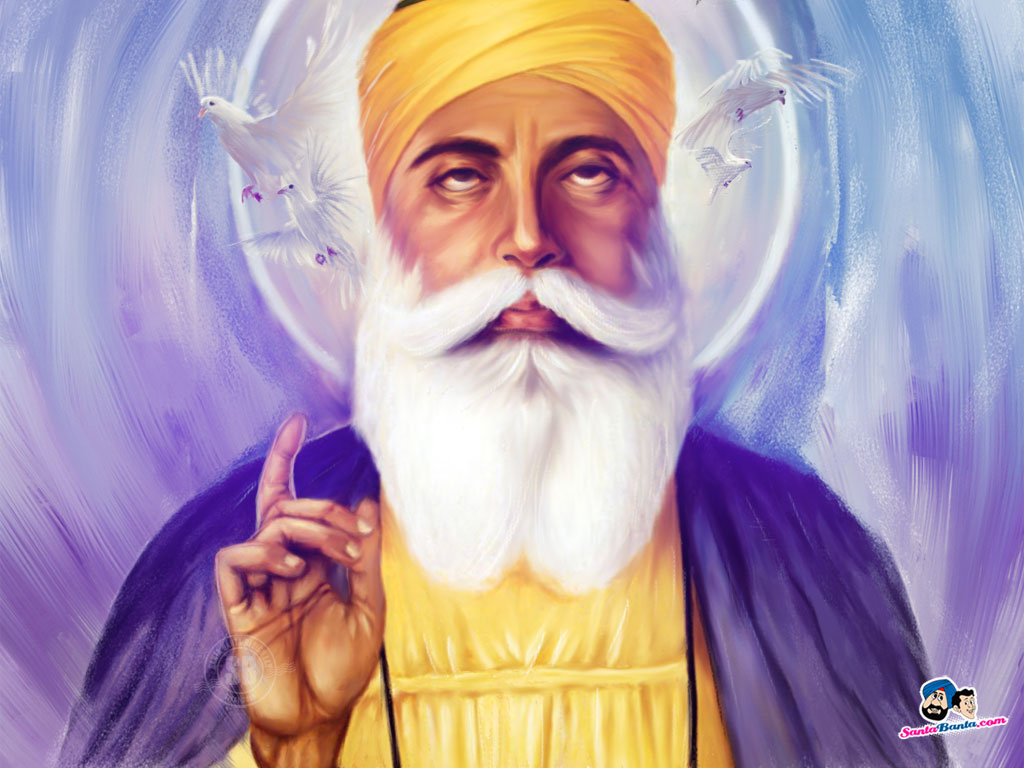 Guru Nanak Dev Ji Wallpaper - Happy Guru Nanak Jayanti - HD Wallpaper 