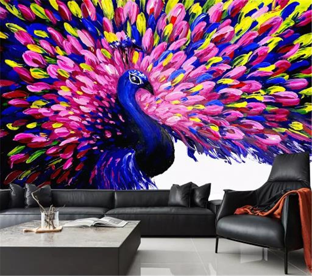 Beautiful Colorful Peacock - HD Wallpaper 