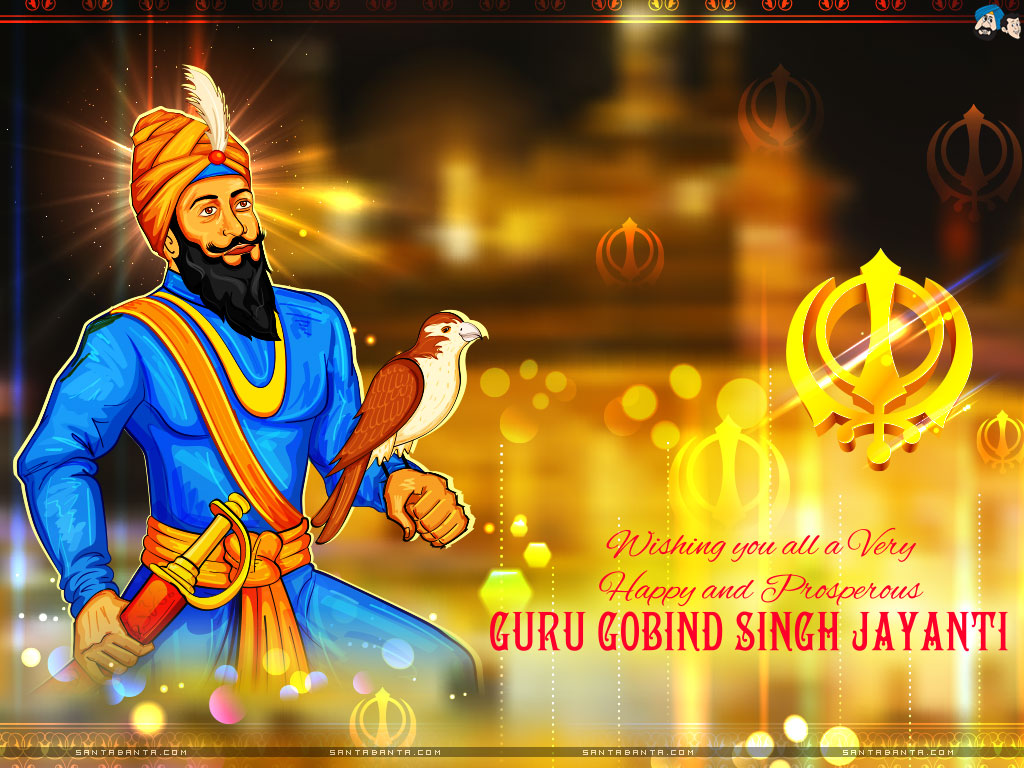 Guru Gobind Singh Ji Happy Diwali For Sikhs 1024x768 Wallpaper