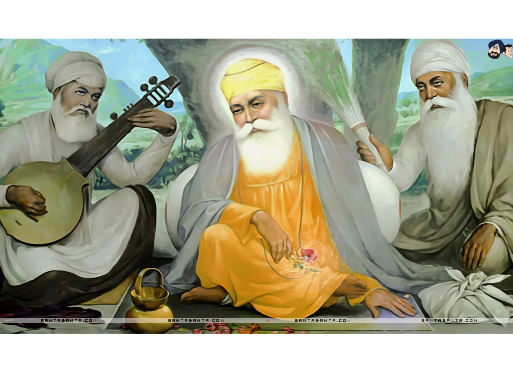 Guru Nanak Dev Ji Wallpaper - Guru Nanak Dev Ji With Mardana - HD Wallpaper 