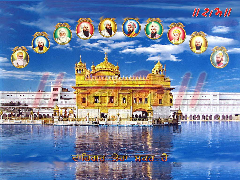 Sikh Culture - Golden Temple With Guru - HD Wallpaper 