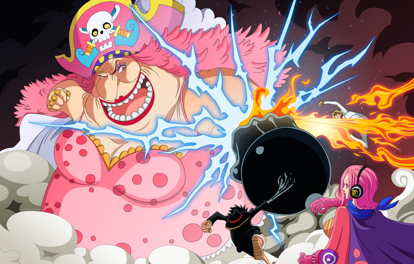 Photo Wallpaper Fire, Sake, Flame, Game, One Piece, - One Piece Vs Big Mom - HD Wallpaper 