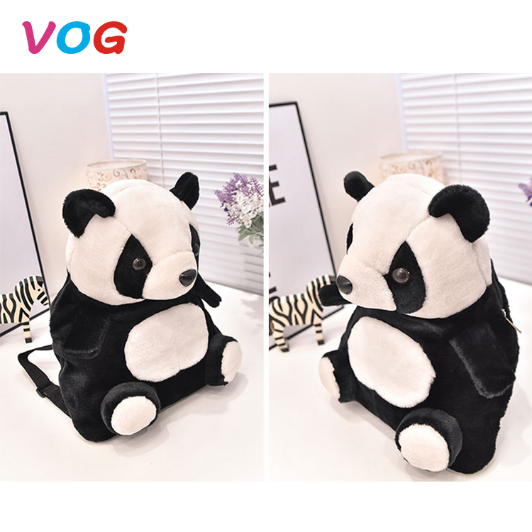 Wholesale Custom Cute Soft Cartoon Backpack Stuffed - Tas Ransel Bentuk Panda - HD Wallpaper 