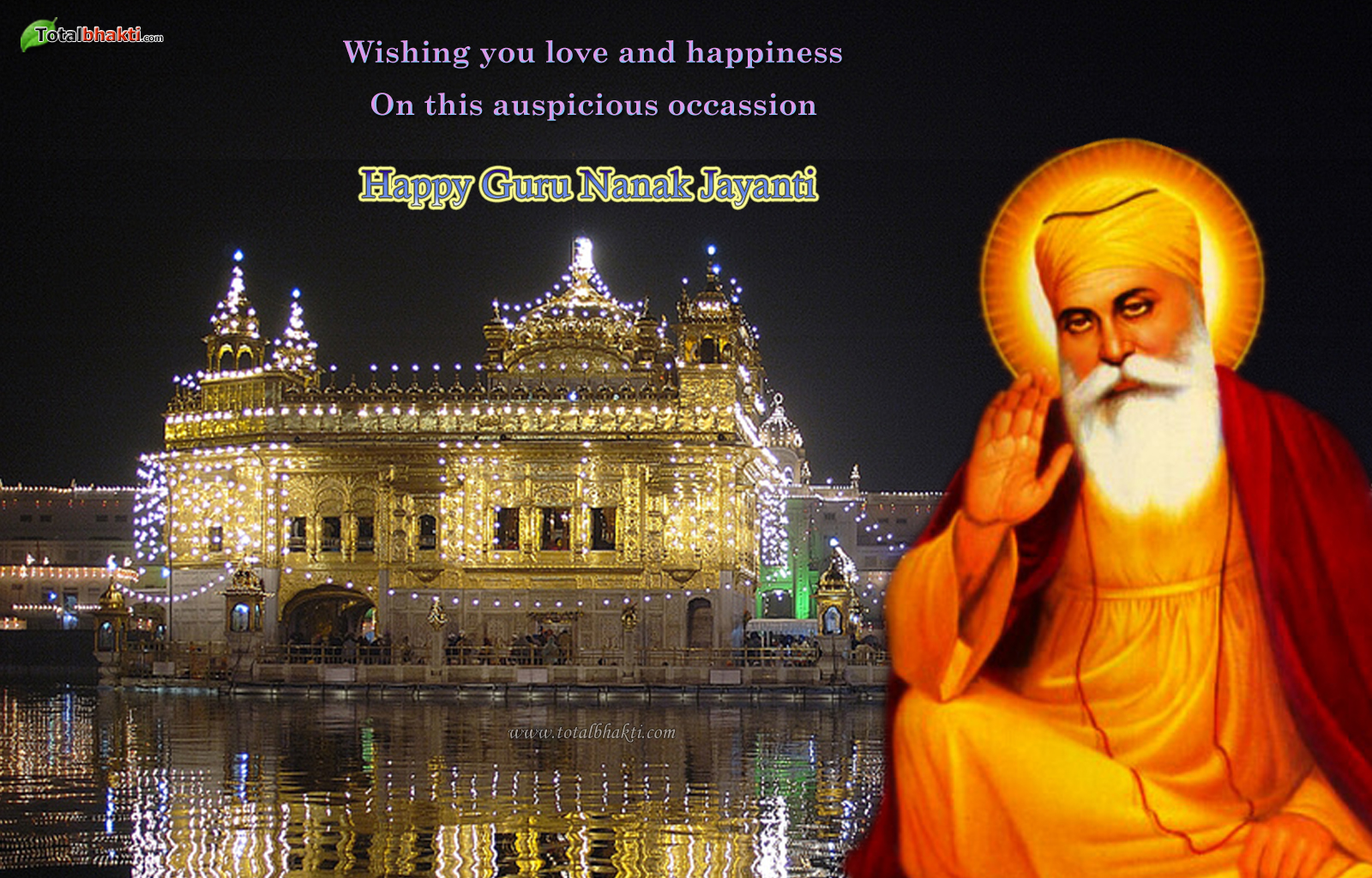 Wishing You Love And Happiness On This Auspicious Occasion - Guru Nanak Jayanti 2019 - HD Wallpaper 