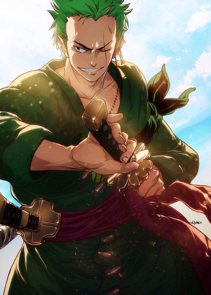 Zoro One Piece Art - HD Wallpaper 