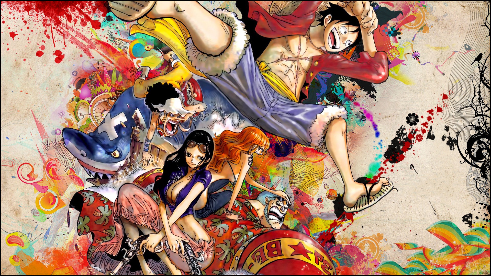 One Piece Anime Luffy Landscape - HD Wallpaper 