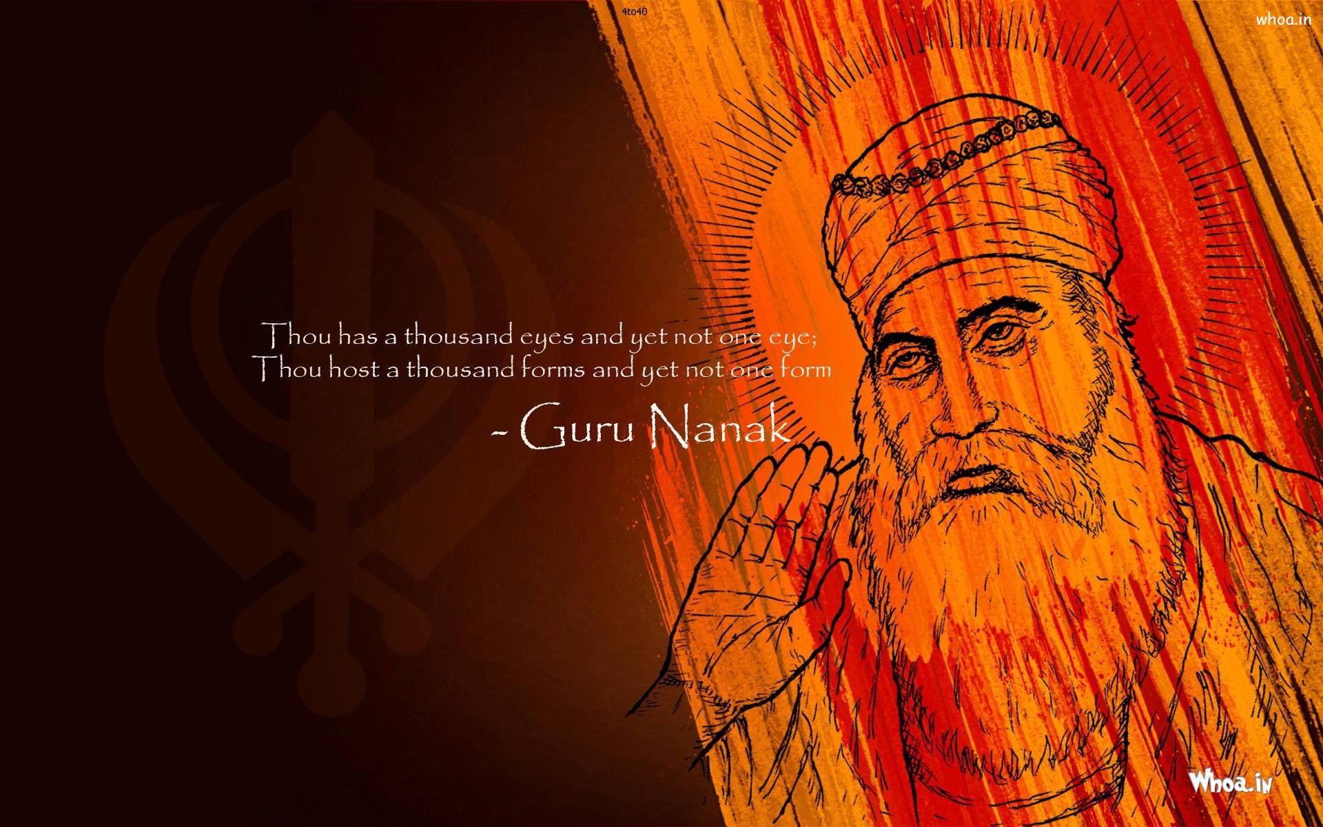 Whoa - In Logo - Quotes Guru Nanak Gurpurab - HD Wallpaper 