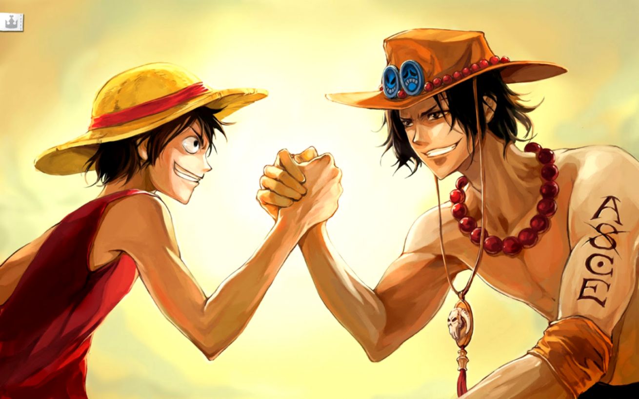 Fire Fist Monkey D Luffy Hd Wallpaper One Piece Anime - One Piece Luffy Ace - HD Wallpaper 