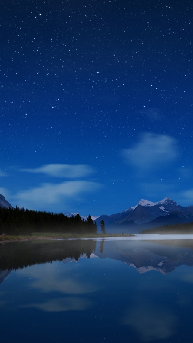 Iphone Background Night Lake - HD Wallpaper 