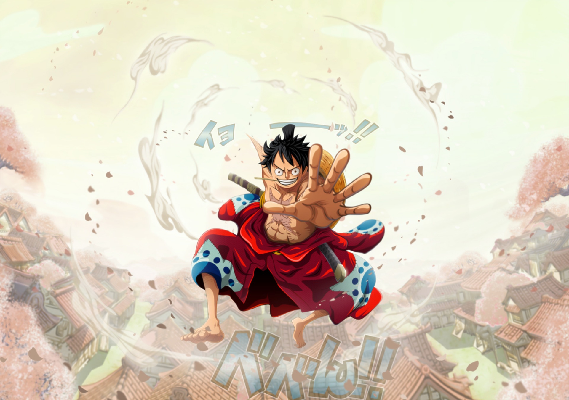 Luffy Wano - HD Wallpaper 