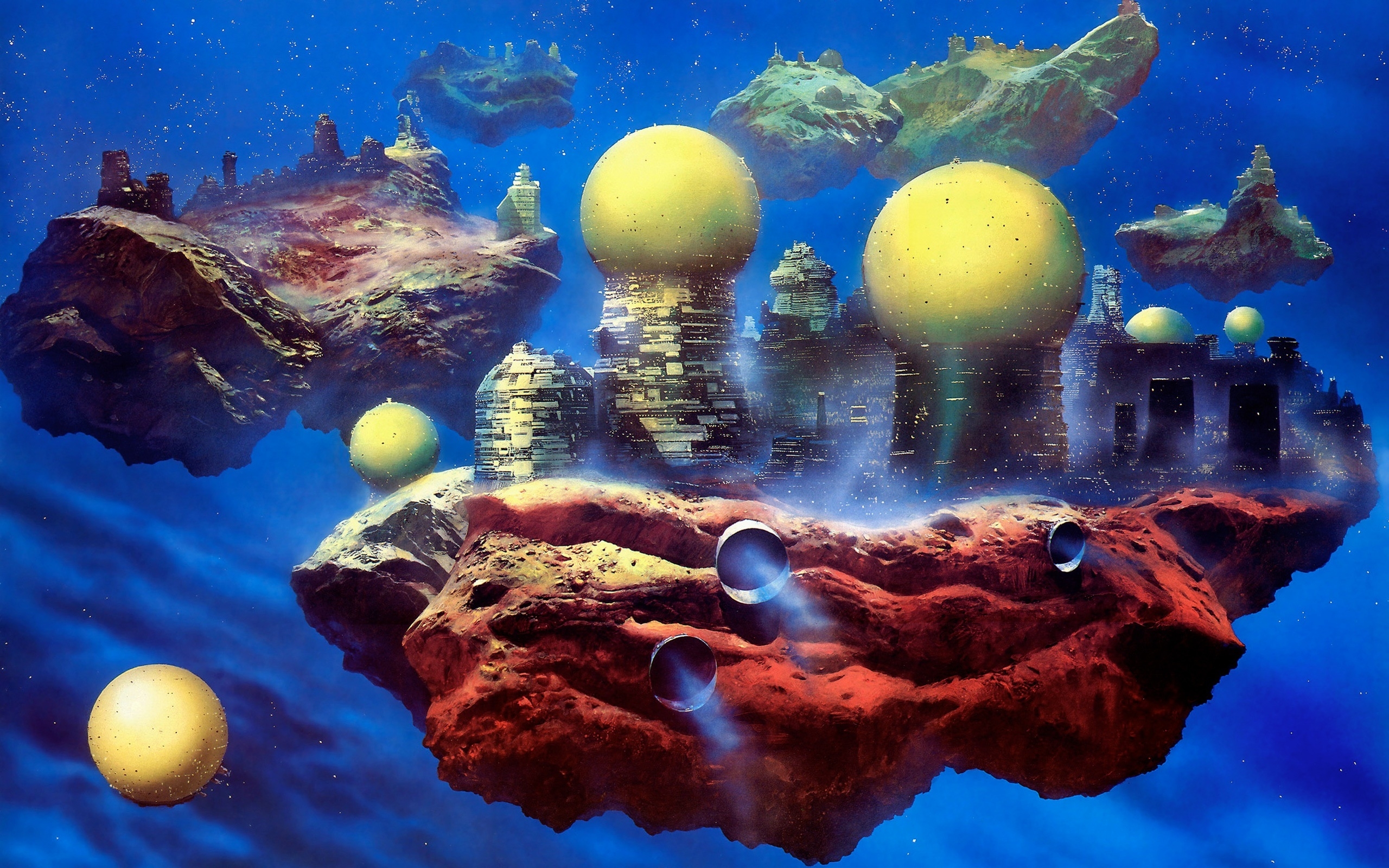 Floating Cities Chris Foss - HD Wallpaper 