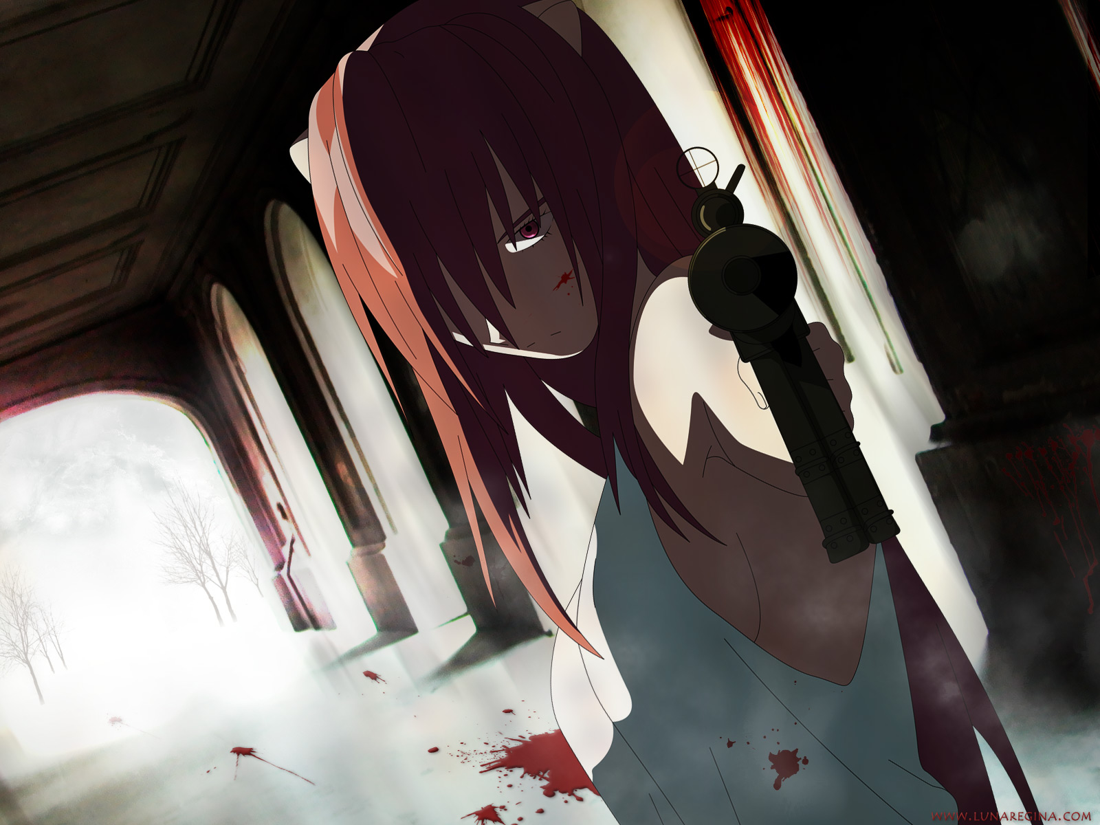 Lucy Elfen Lied Yandere - HD Wallpaper 