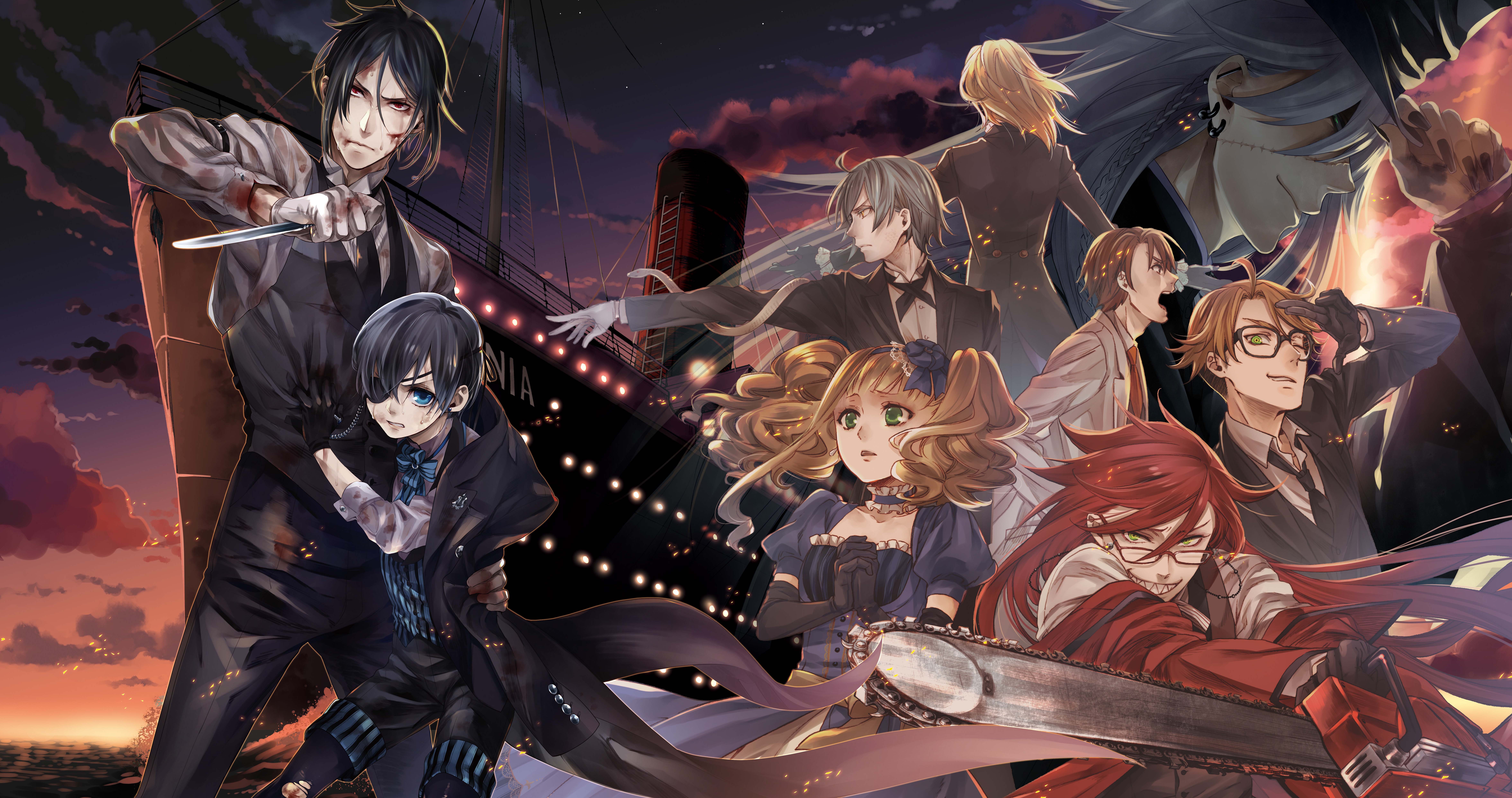 Black Butler Google Backgrounds - HD Wallpaper 