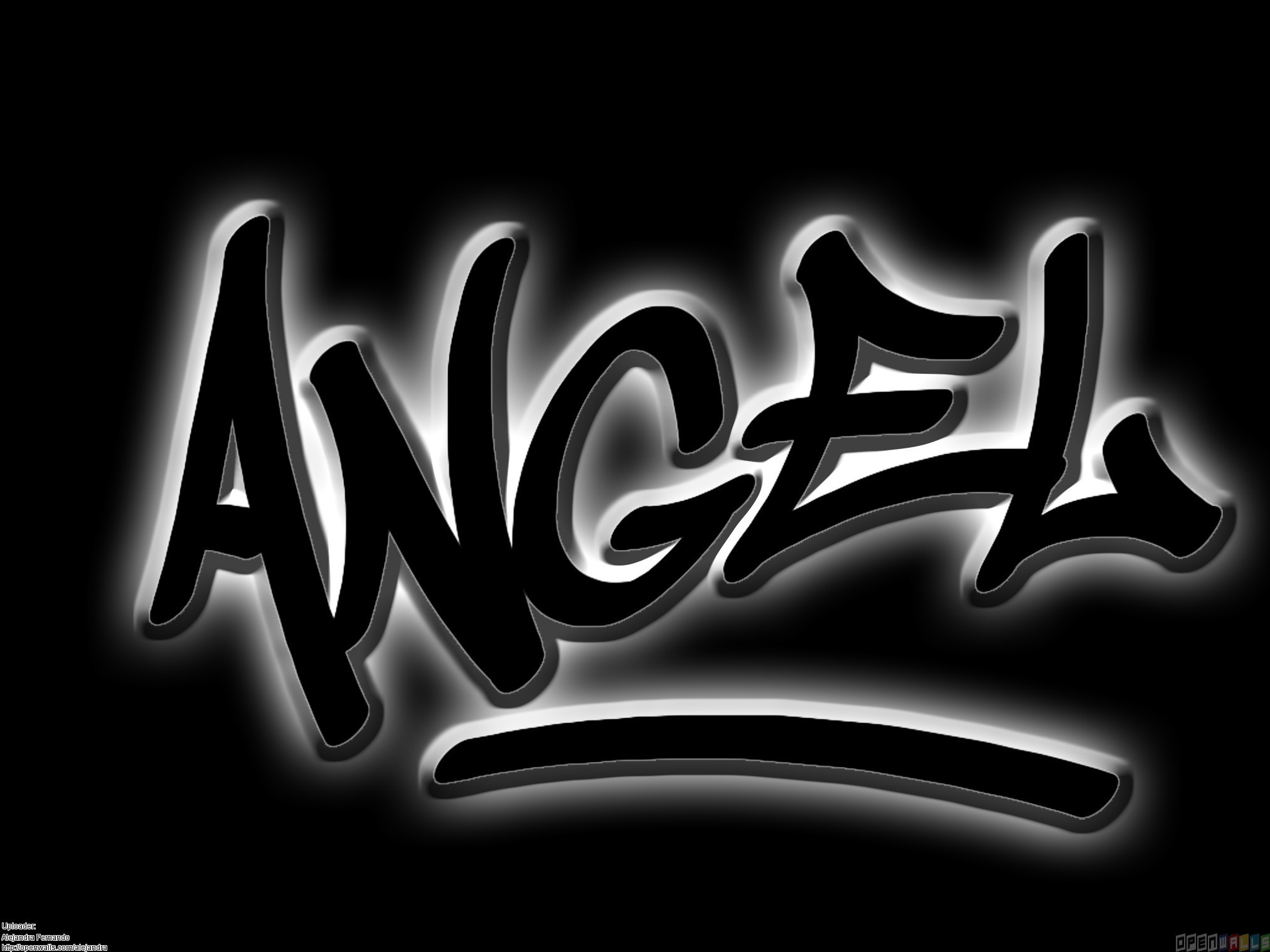 Angel Name Wallpaper Angel Name Wallpaper - Word Angel In Graffiti - HD Wallpaper 