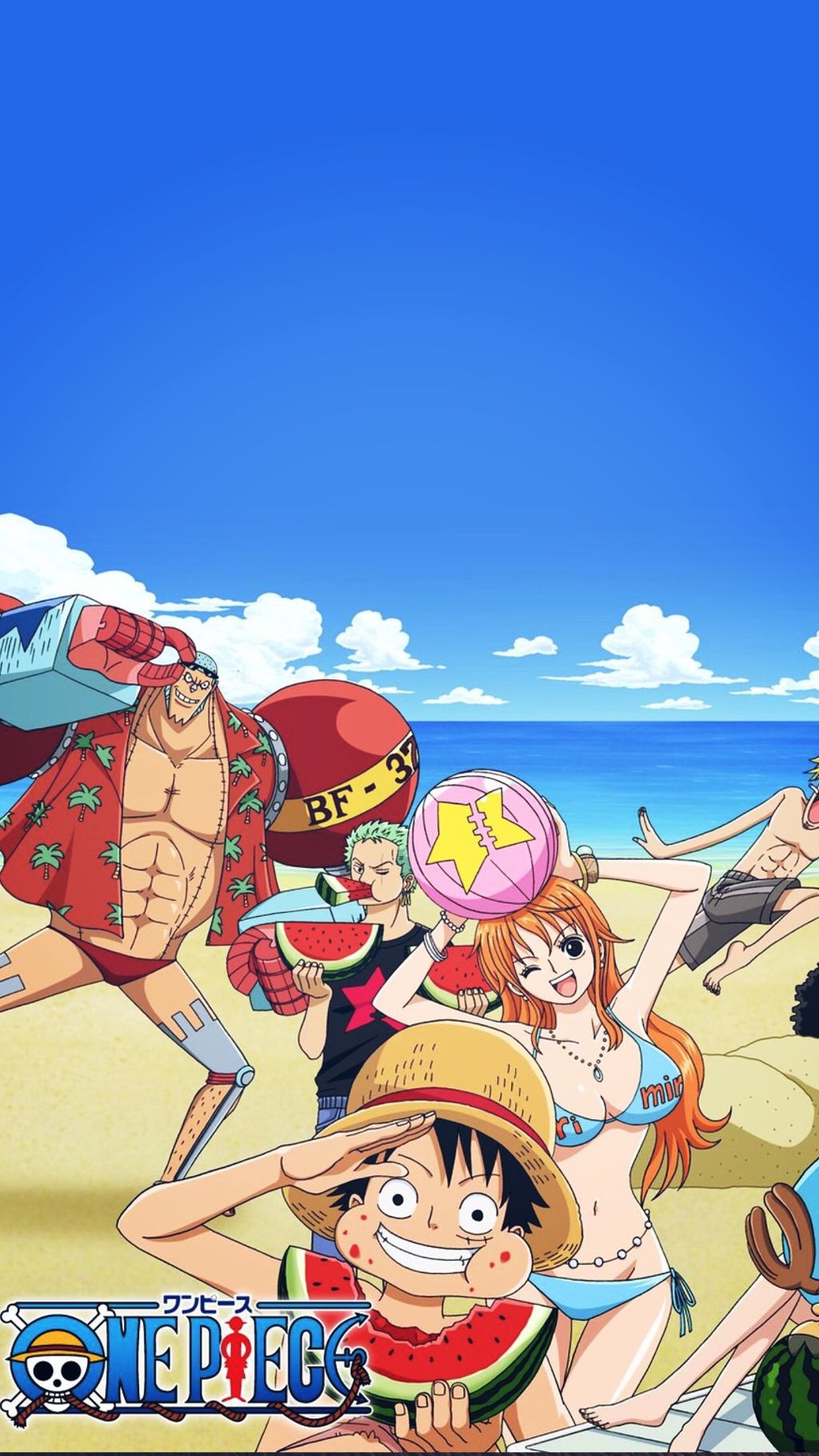 #onepiece #luffydmonkey #lyffy #zorororonoa #zoro #nami - One Piece In The Beach - HD Wallpaper 