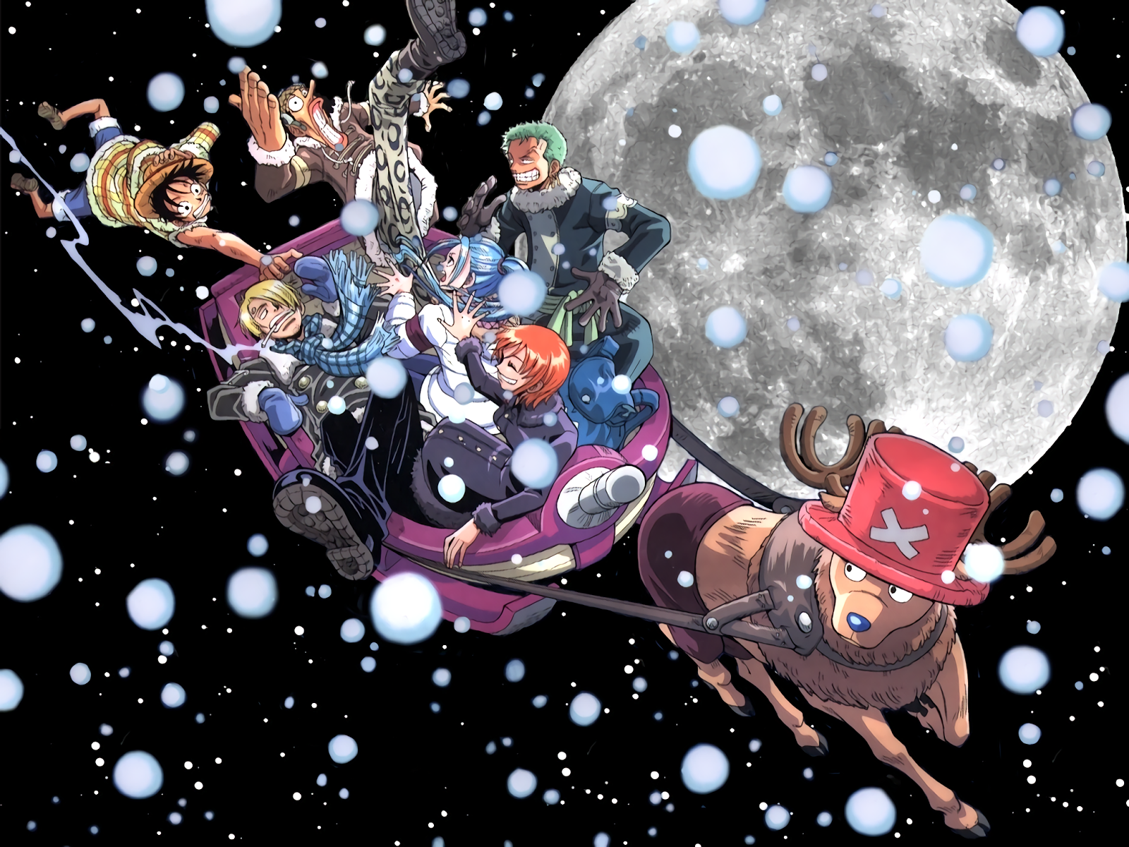 One Piece Wallpaper One Piece Christmas Art 1600x1200 Wallpaper