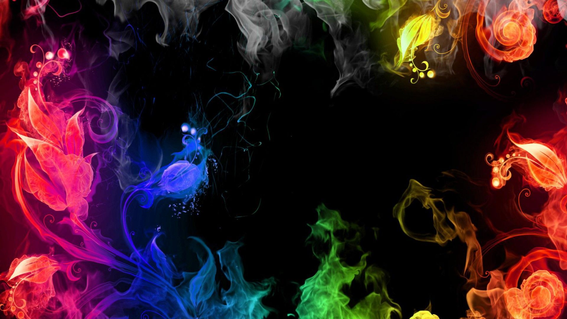 Colorful Abstract Art - Dark Colourful Background Hd - HD Wallpaper 