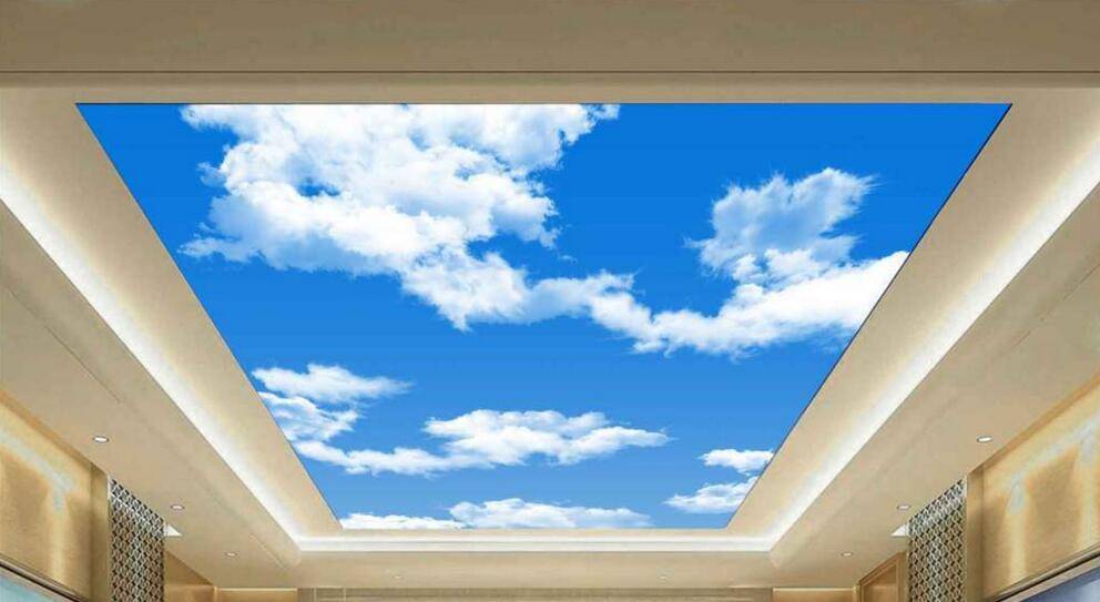 Theme 3d Ceiling Nature Sky Wallpaper - Paint Clouds In Tray Ceiling - HD Wallpaper 