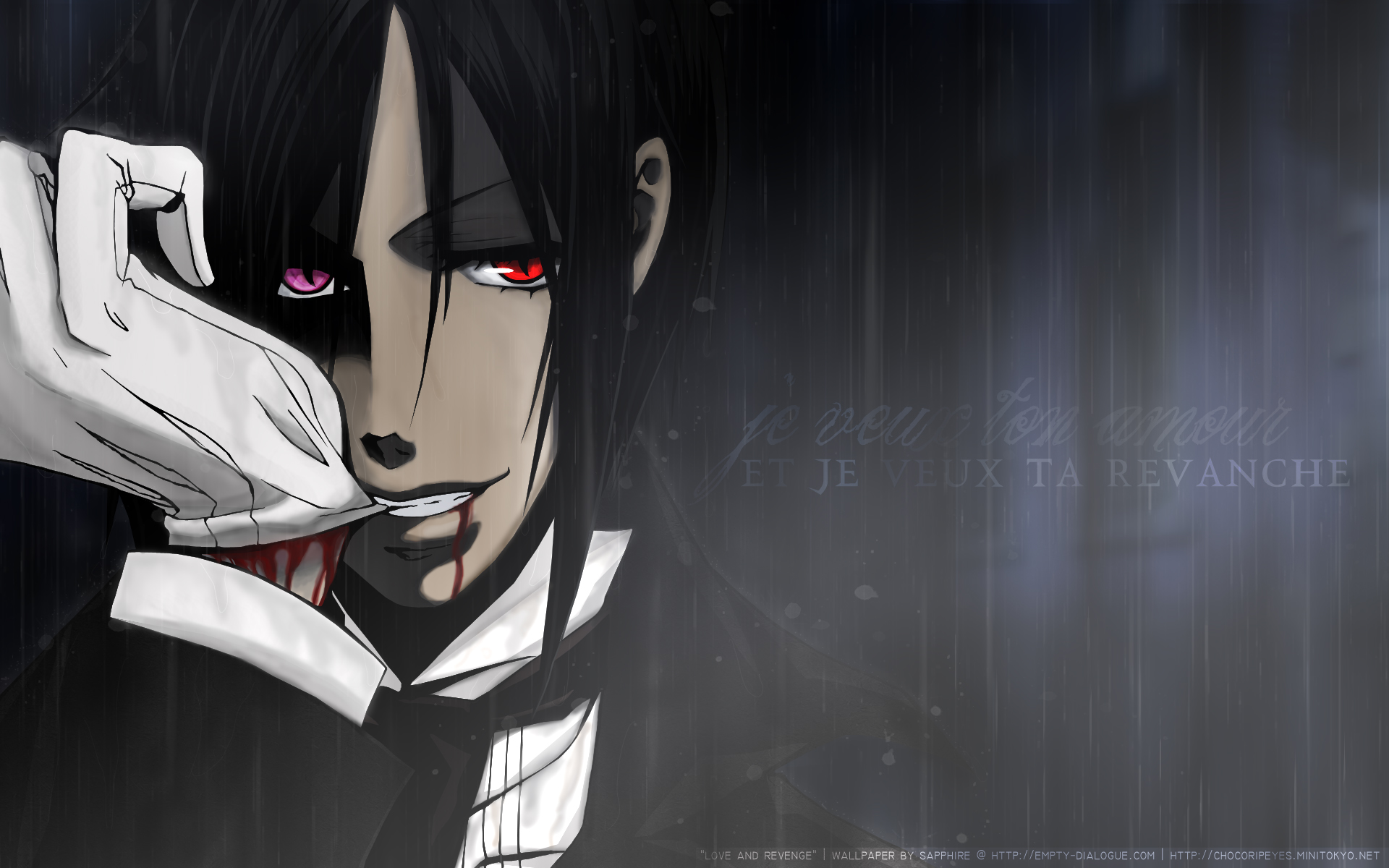 Bite Me - Black Butler Sebastian Wallpaper Hd - HD Wallpaper 