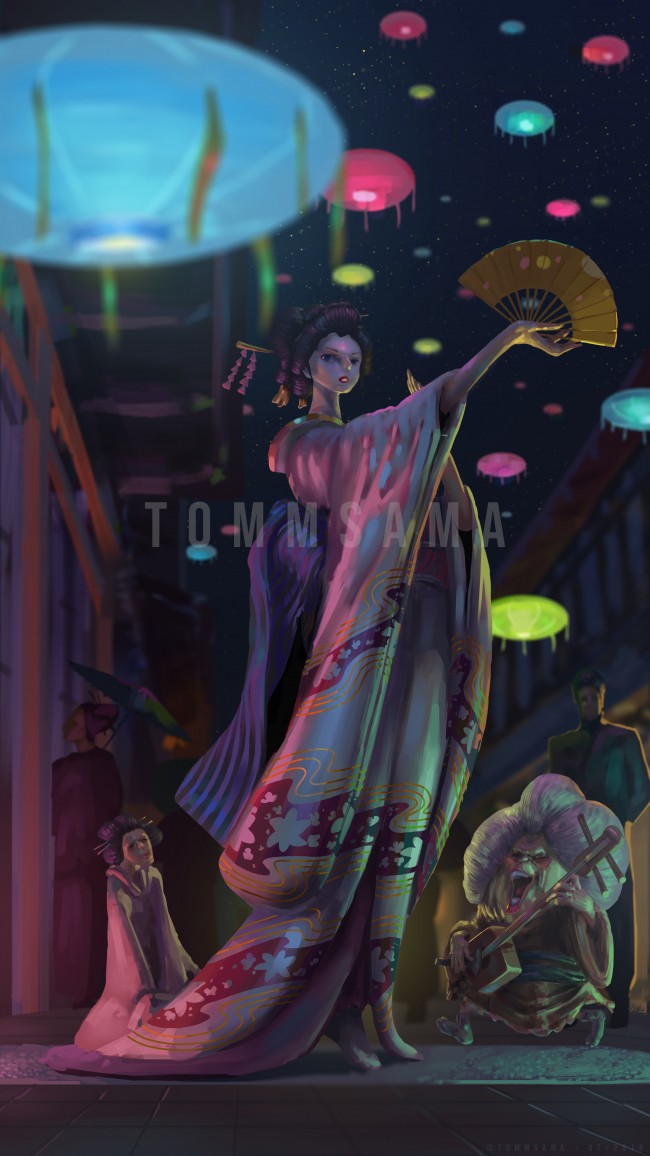 One Piece, Nico Robin, Kimono, Painting, Artwork - One Piece Wallpaper Nico Robin - HD Wallpaper 