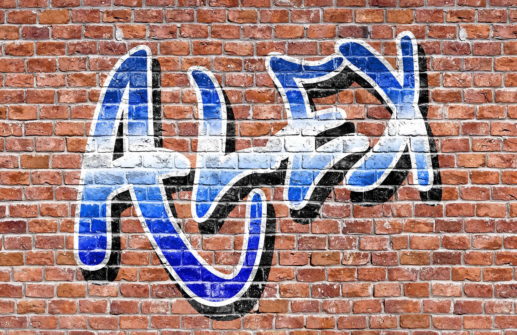 Name Graffiti On A Brick Wall - HD Wallpaper 