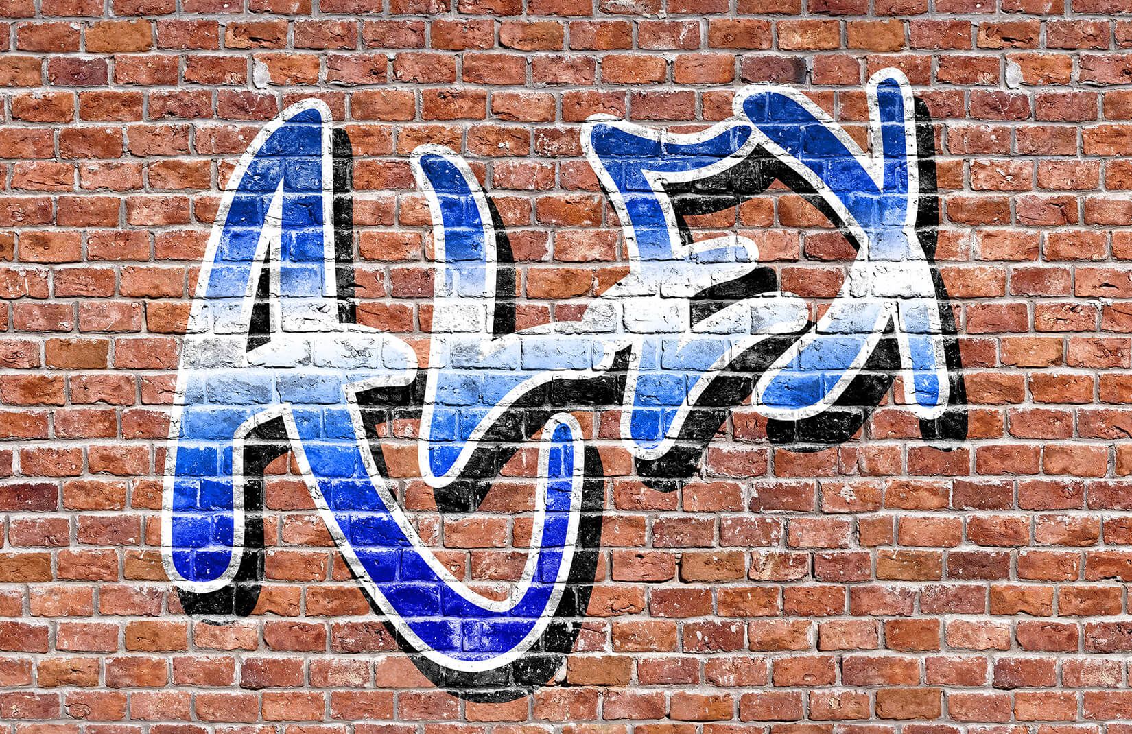 Name Graffiti On A Brick Wall - HD Wallpaper 