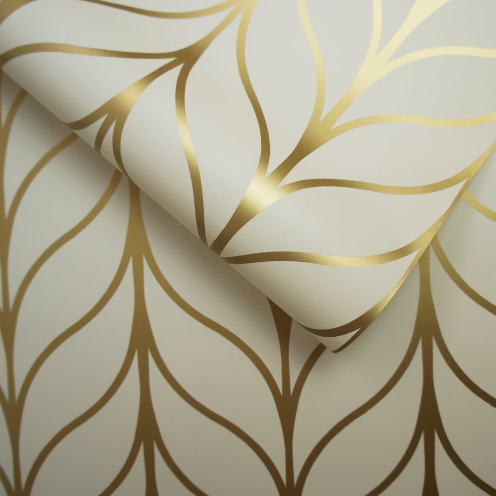 Holden Shimmering Geo Striped Wallpaper Art Deco Trellis - Wall Paper Gold  - 1000x1000 Wallpaper 