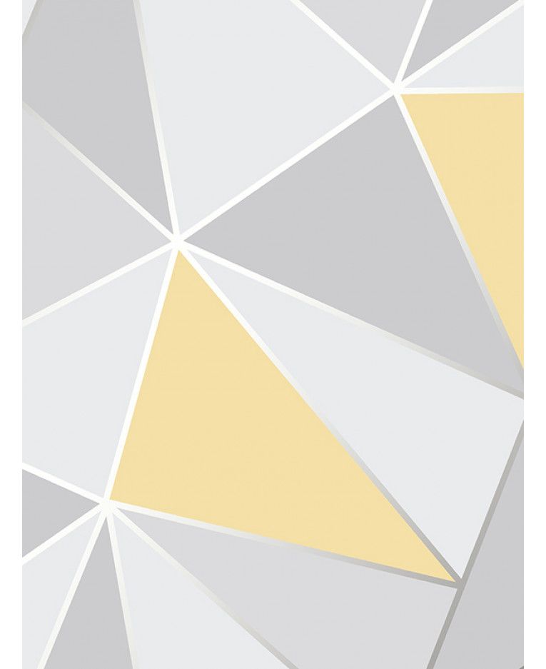 Grey And Yellow Geometric Walls - HD Wallpaper 